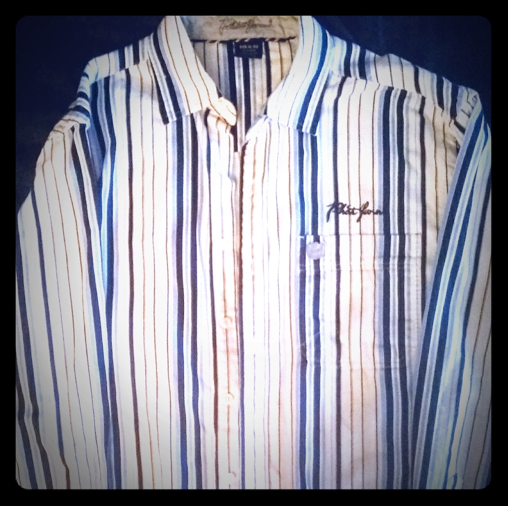 Mens long sleeve button up casual dress shirt